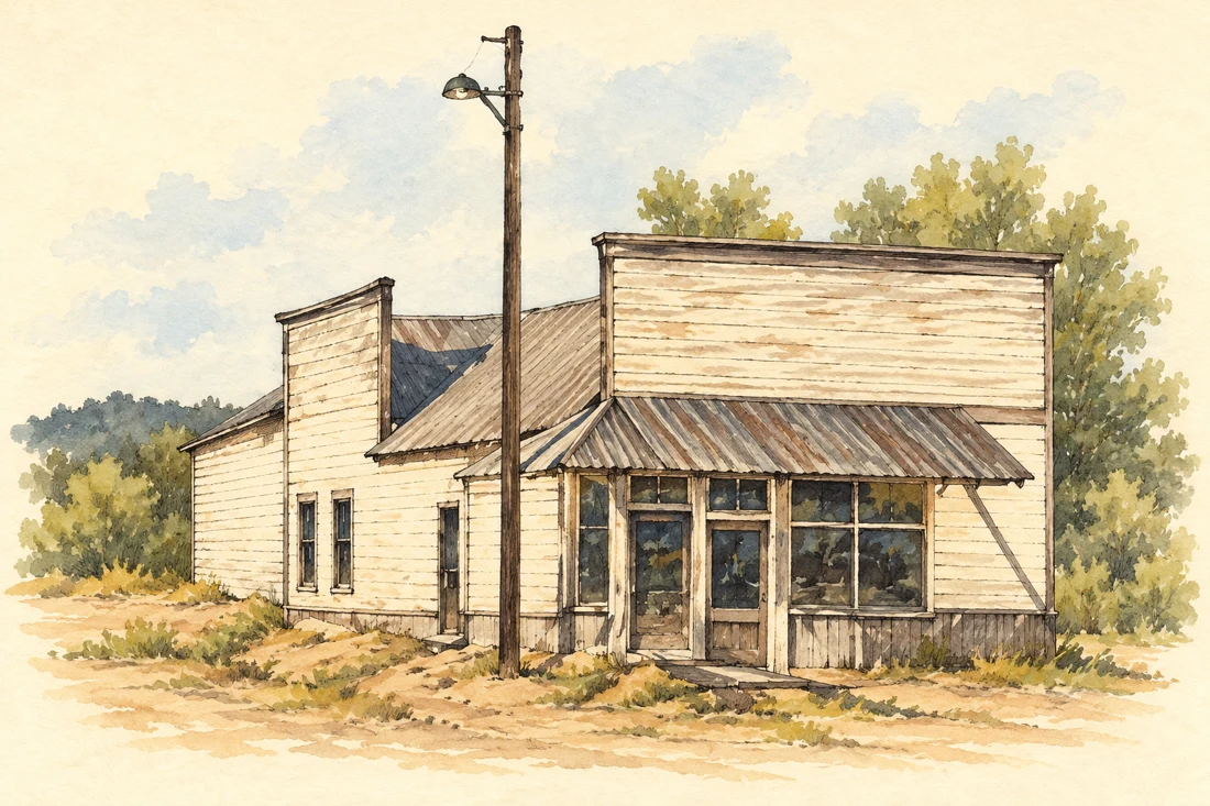 Color interpretation of The First Saloon based on the leaflet sketch