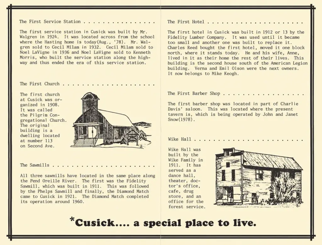 Cusick Historical Sites, restored side two